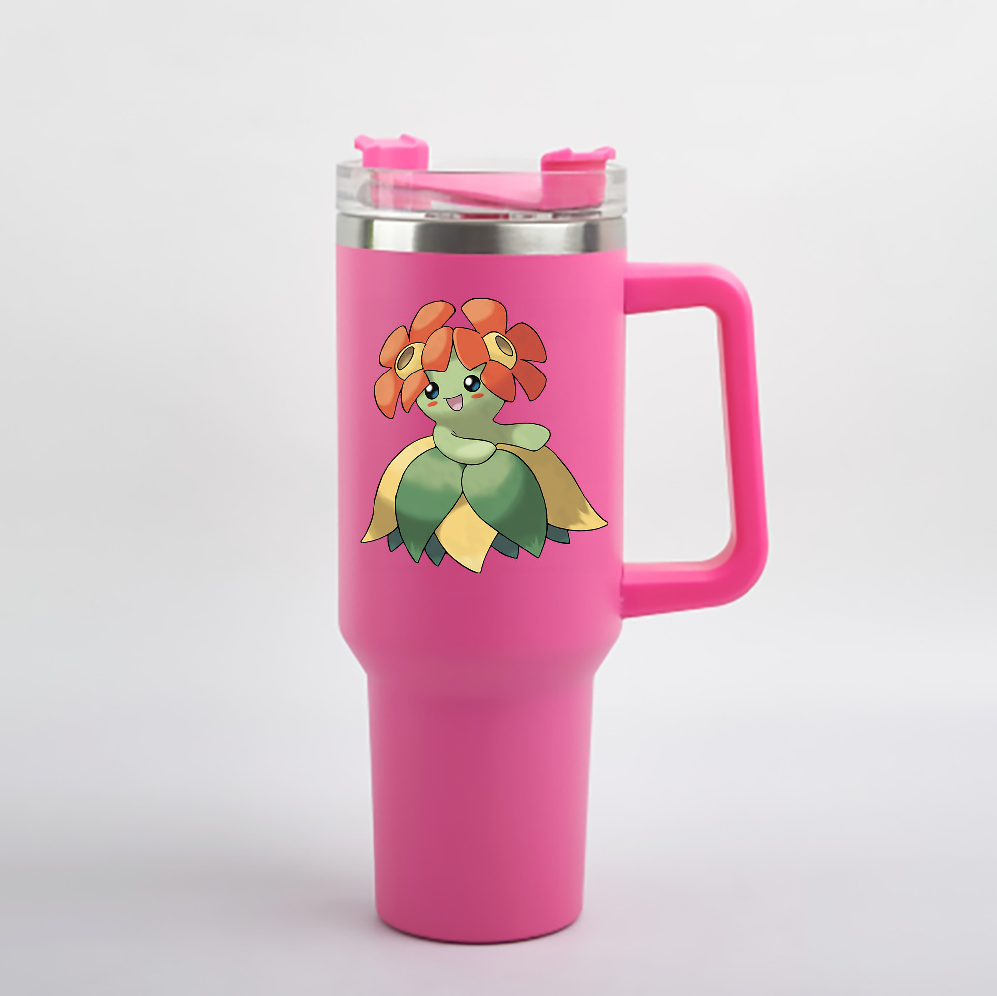 （画像用） ポケットモンスター Pokémon 1200mL車用タンブラー - クリスタルステッカー（プラスチックストロー付き）